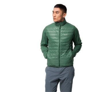 Jack Wolfskin Steppweste JWP (leicht, winddicht, warm wattiert) sagegrün Herren